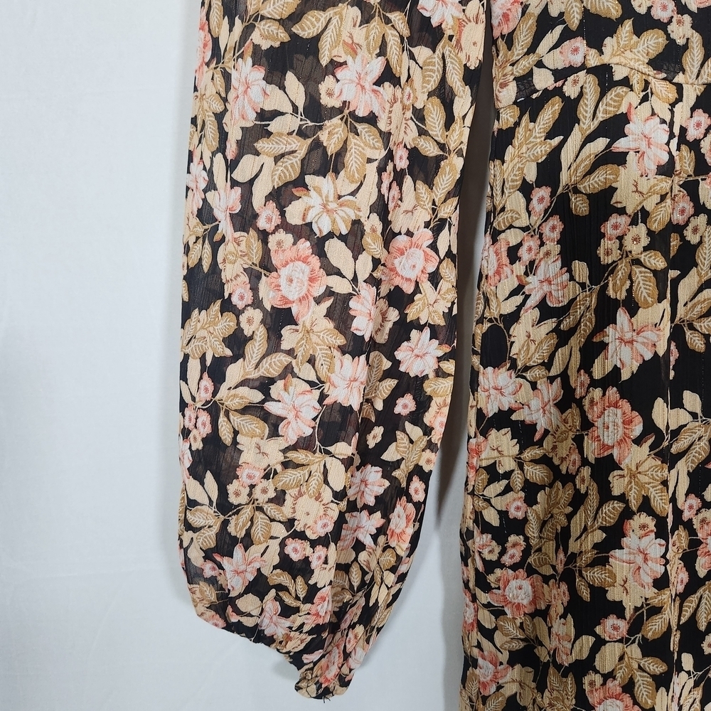 Nasty Gal Black and Pink Floral Mini Dress - Picture 5 of 16